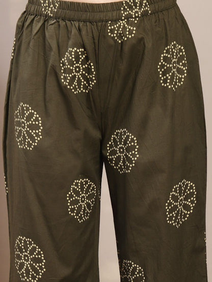 Women Ethnic Motifs Printed Regular Kurta with Trousers & with Dupatta