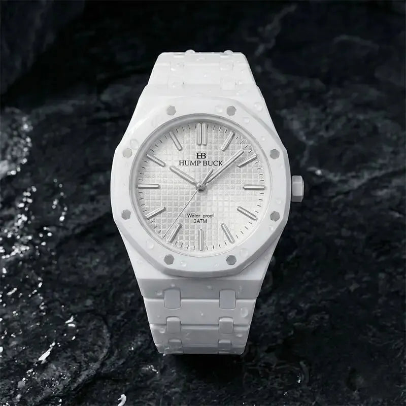 ARABIC AURA Lightweight Polycarbonate Waterproof Wristwatch for Men & Women Minimalist Luminous Hand
