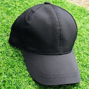 Premium Black Cap | Unisex Adjustable Casual Cap for Men & Women