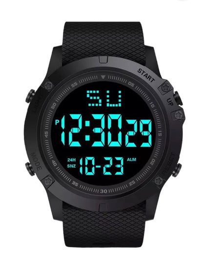 Men's Digital Military Sport Watch: Waterproof Outdoor Silicone LED Clock with Large Dial