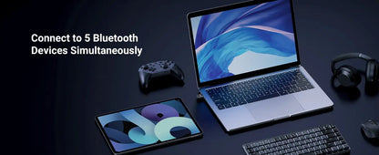 UGREEN Bluetooth 5.3 Adapter & Undetectable Mouse Jiggler, USB Bluetooth Dongle for Computer Laptop, USB Mouse Mover with Switch Button, 2 Jiggle Modes, Plug and Play
