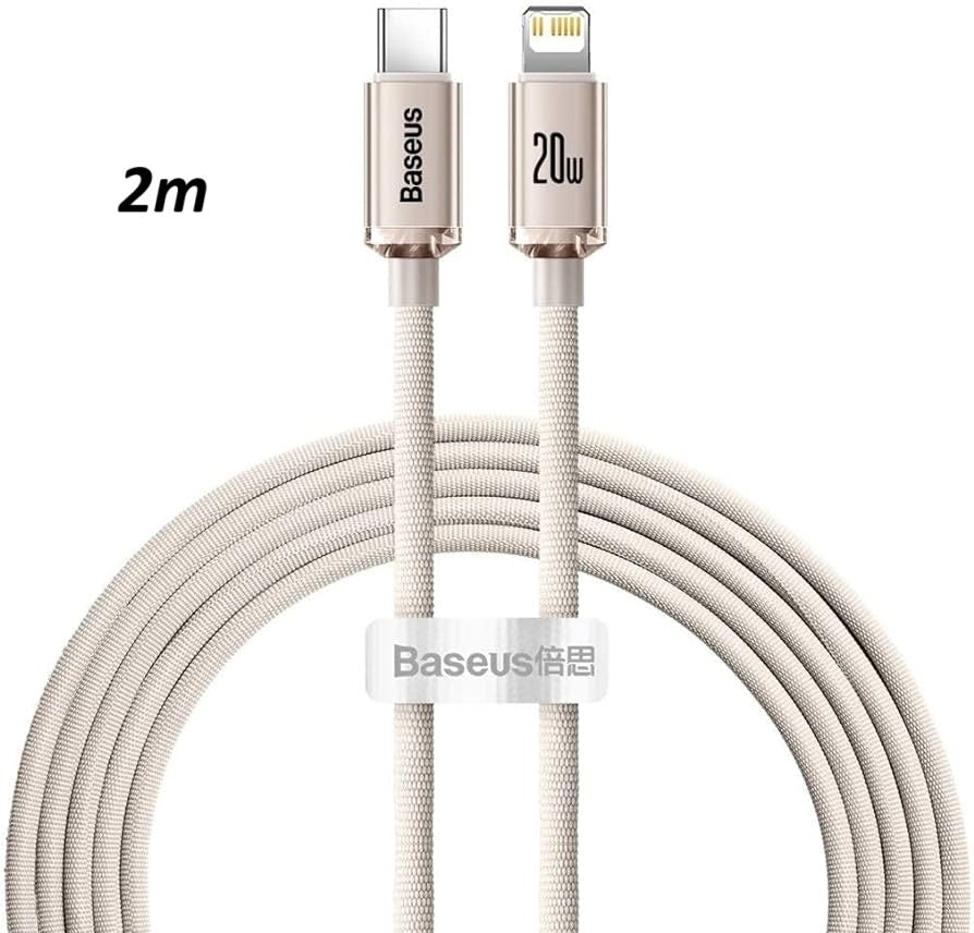 Baseus Crystal Shine 20W Fast Charging & Data Cable USB Type C to Lightning 20W