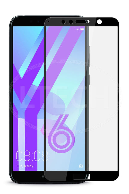 2 Pcs Super Quality Full Glue 5D Tempered Glass For Y6 2018 Huawei Screen Protector
