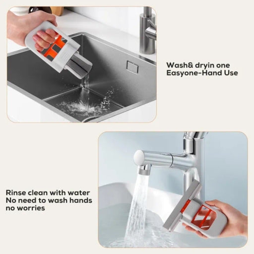 Self-Squeezing Sponge Mini Mop Foldable Hand Mop for Kitchen Counter Sink & Small Spaces