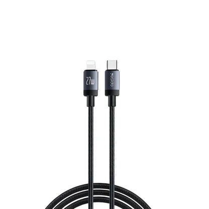 Yesido 27W Type-C to Lightning 8 Pin Aluminum Alloy Data Cable,