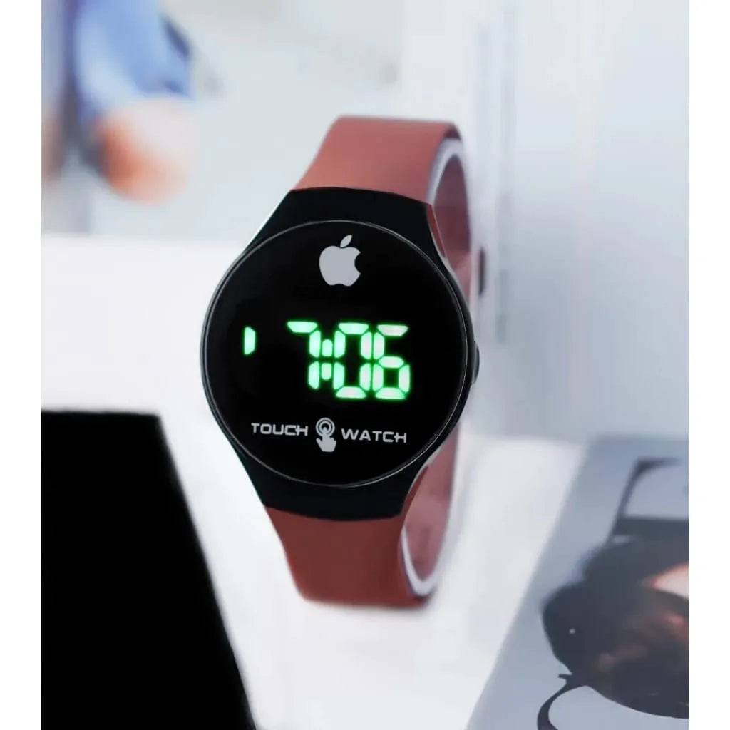 Women Apple Logo Touch Watch LED