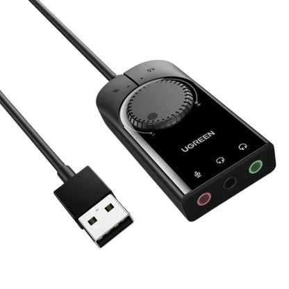 Ugreen 40964 USB Audio Adapter External Stereo Sound Card 3.5mm Headphone Mic