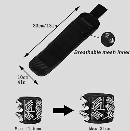 The Ultimate DIY Tool: Magnetic Wristband for Holding Screws, Nails, Drilling Bits