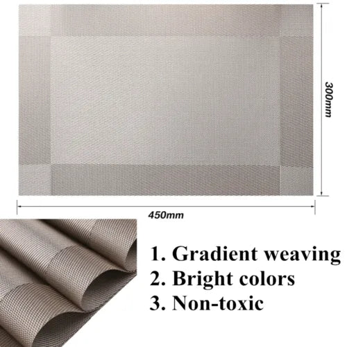 12Pcs Heat Resistant Washable PVC Table Mat for Kitchen Dining Room, Silicone Bottle Cup Mug Coaster
