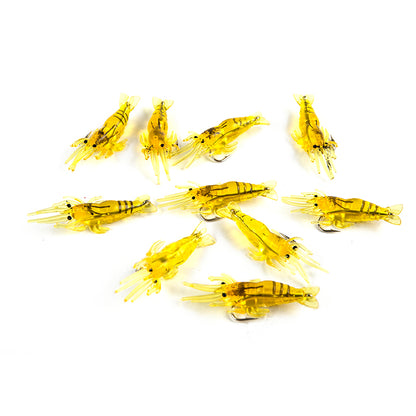 10pcs 4CM Shrimp Fishing Lure Soft lure Shrimps Soft Baits Artificial Shrimp Soft Bait Fake Lures Bionic Shrimp Worm For Fishing Bait Hook Lures Fishing Supplies
