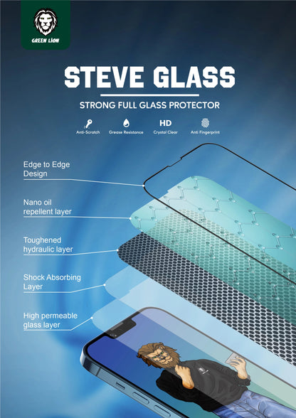 Green Lion 9H Steve Glass Strong Full Screen Protector For iPhone 14 PRO MAX Tempered Glass