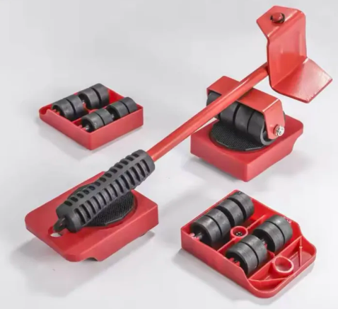 Heavy-Duty Furniture Mover & Roller Transport Set: Lifter Tool Kit with 360° Moving Wheels