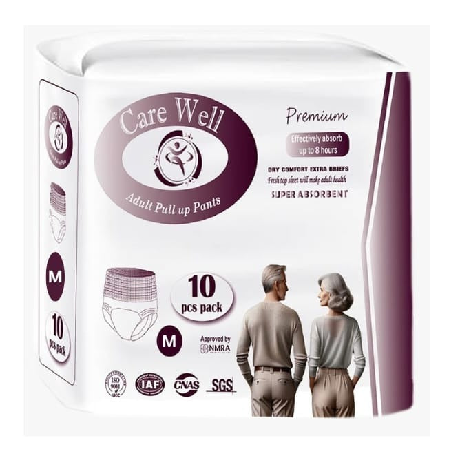 Carewell | Adult Pants | Diapers | Medium 10 Pieces