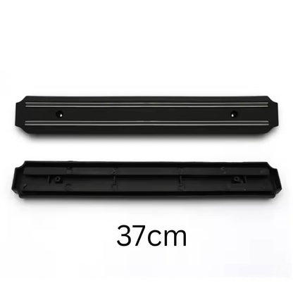 Magnetic Knife Holder Black 37Cm and Fixing Wall Strong Black Stand
