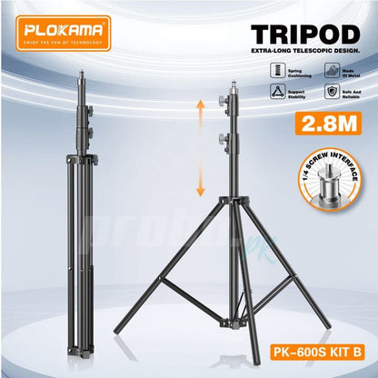 Plokama PK-600S-B Professional Softbox Lighting & Tripod Kit (300W)