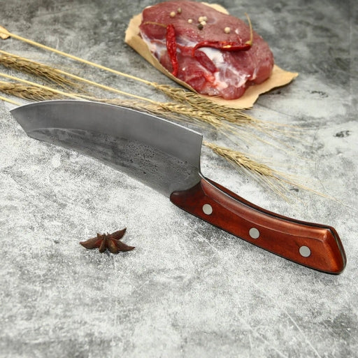 Feng & Feng Bone and Meat Knife with Wooden Handle (6/7 Inch Blade)