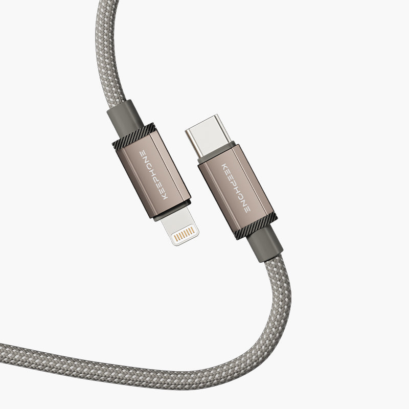 KEEPHONE Flash 27W Fast Charging Cable Type-C to Lightning Cable | Military-Grade Durability - 1.2M