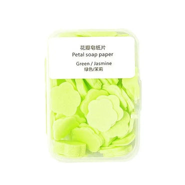 100Pcs Petal Soap Paper Sheets Portable Disposable Hand Soap for Travel, Camping & Outdoor Use