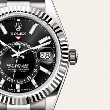 ROLEXX Sky Dweller Watch Silver Gold