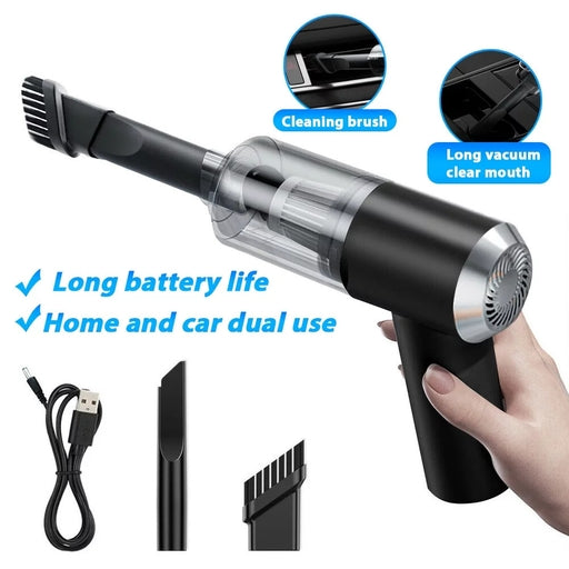 3-In-1 Car & Home Vacuum Cleaner | Portable Rechargeable Cleaner