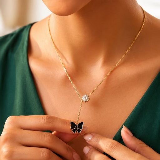 The Noir Papillon Gold Chain