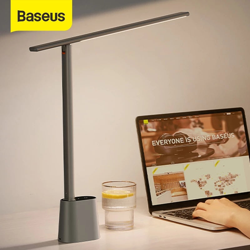 Baseus Table Lamp LED Desk Night Lamp Eye Protection Study Reading Light USB Rechargeable Desktop Office Work Table Lamp