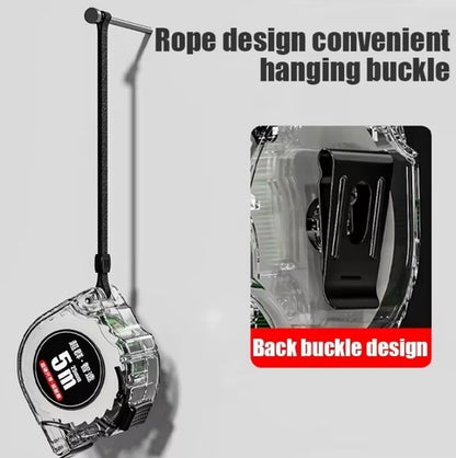 1Pc High-Precision Fluorescent Tape Measure – Laser-Etched, Self-Locking Durable Measuring Tool