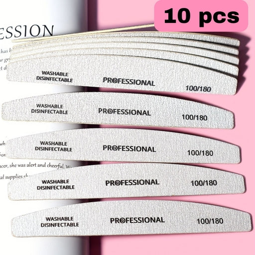 10Pcs Professional Nail File & Buffer Set – Nail Shaping & Polishing Tools for Home & Salon Manicure