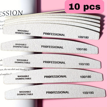 10Pcs Professional Nail File & Buffer Set – Nail Shaping & Polishing Tools for Home & Salon Manicure