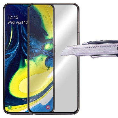 Galaxy A80 / A90 Tempered Glass Full-Coverage Full Glue Screen Protector Black Line