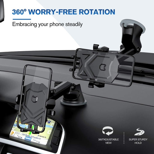 Phone Holder for Car, Universal Long Neck Car Mount Holder Compatible with IPhone XS XS Max XR X 8 8