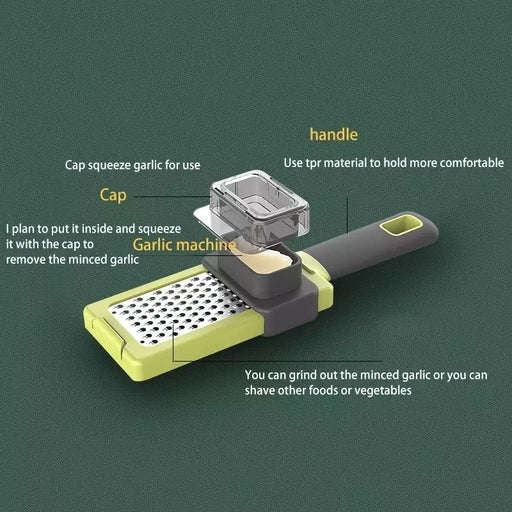 Press Grater, Garlic/Ginger Grinding Grater, Cutting Garlic Chopper Planer Kitchen Tool,Kitchen Food