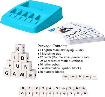 Learning Educational Toys 2 in 1 Matching Letter and Number Games for Boys and Girls Sight Words Rec
