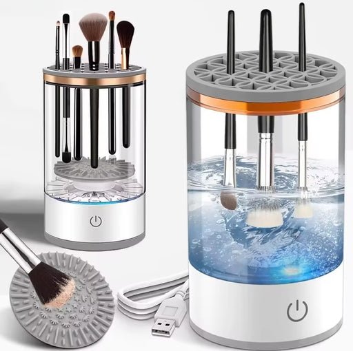 Electric Makeup Brush Cleaner & Dryer – Automatic Spin Washer for All Brush Sizes