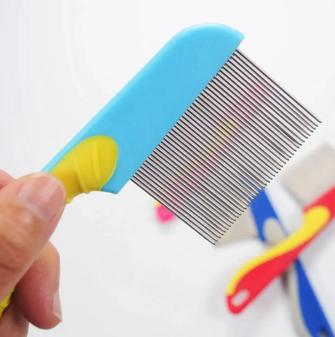 Stainless Steel Pet Grooming Comb for Dogs & Cats - Flea, Tick, & Tangle Remover