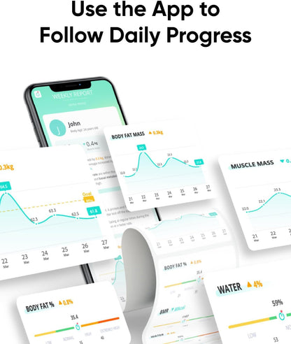 ANKER Eufy Smart Scale A1 Weighing Scales for Body Weight, Digital Bathroom Scales with Bluetooth, Body Fat Scales, 12 Measurements, Weight/Body Fat/BMI, Fitness Body Composition Analysis, Black, lbs/kg,