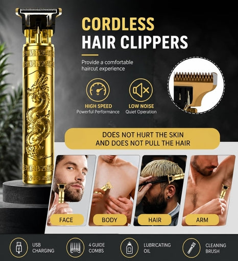 Gold Dragon Hair Clippers for Men