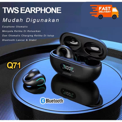 Q71 Wireless Sports Silicone Earphones New Senyang Clip-on Sports Headphones Fasion Comfortable Head