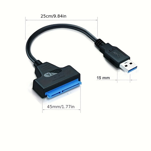 USB 3.0 to SATA 3.0 22-Pin Adapter Cable – 5Gbps for 2.5" SSD/HDD