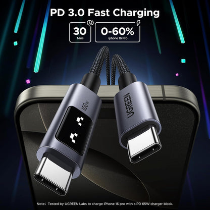 UGREEN Uno USB-C to USB-C Cable 100W - 100CM