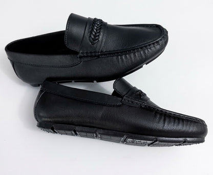 Loafers Shoes for Men All-Season Waterproof Synthetic Slip-on Casual Style Black and Brown Colors