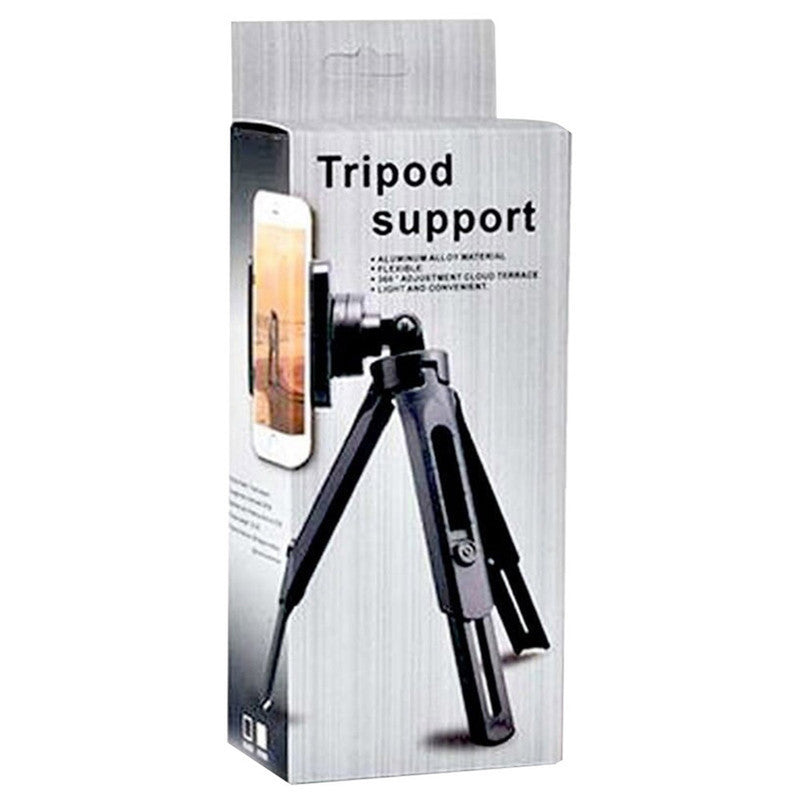 Mini Scalable Desktop Telescopic Phone Tripod 360 Degree Rotatable Support Portable Camera Stand