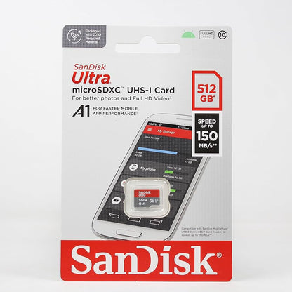 SanDisk Ultra 512GB Micro SDXC Memory Card 150MB/s UHS-1 Class 10
