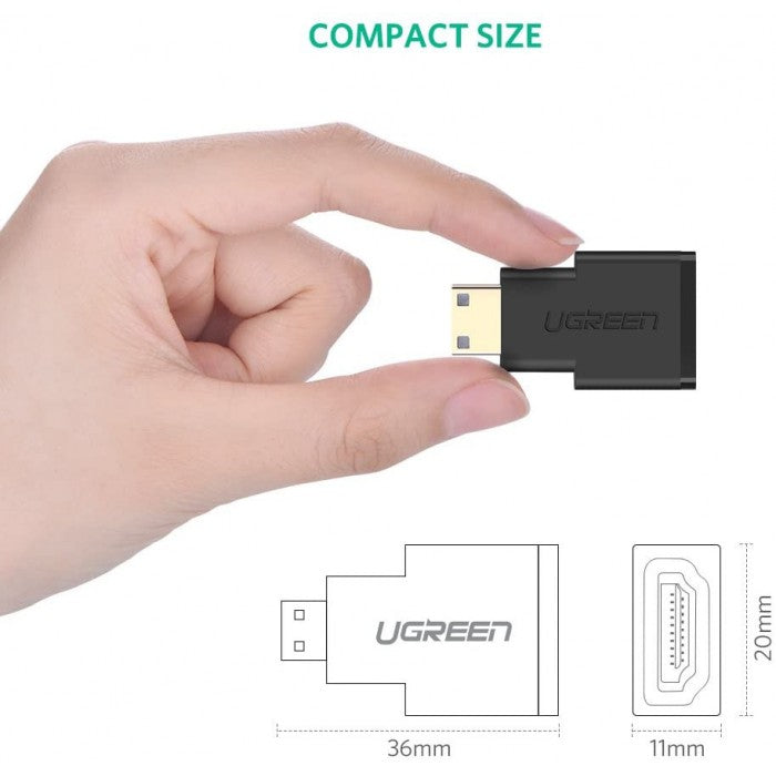 UGreen MINI HDMI MALE TO HDMI FEMALE ADAPTER UGREEN - 20101