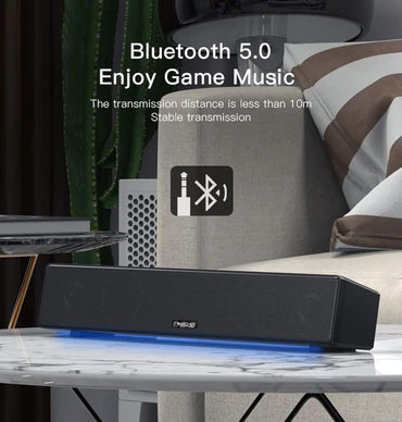 YESIDO YSW10 RGB Bluetooth Speaker Portable Bass Hi-Fi Stereo USB Rechargeable Computer Speaker Mini Sound Subwoofer.