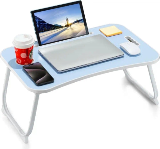 High Quality Folding Laptop Table Home Office Desks -Blue