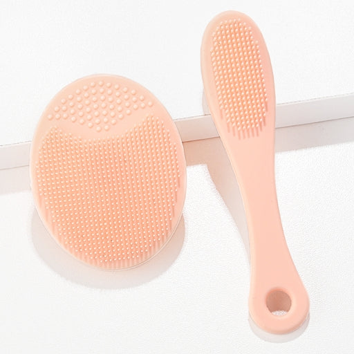2 Pcs Silicone Face Cleansing & Nose Brush Soft Facial Scrubber Blackhead Remover Skin Care Tool