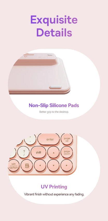 Baseus K01A Wireless Tri-Mode Keyboard Ergonomic Design gaming Multi-Connection with High Portability