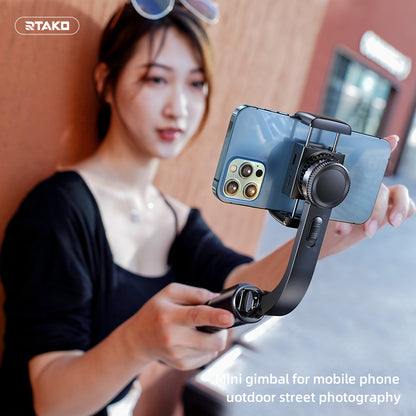 Rtako L08 Mini Anti-shake Electric Gimbal Stabilizer - Ultra-Compact Design: Lightweight and easy to carry, making it ideal for travel and daily use