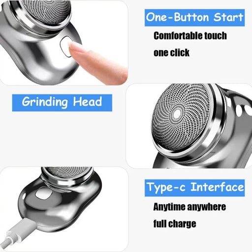 Mini Electric Shaver for Men | Rechargeable Portable Beard Trimmer